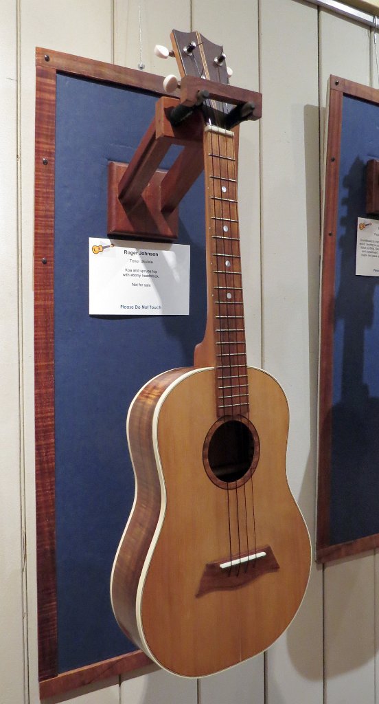 08 - Roger Johnson's koa and spruce top tenor ukulele with ebony headstock