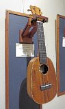 15 - Sam Rosen's all koa pineapple soprano ukulele with rosewood fretboard and bridge. Paua abalone rosette