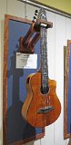 28 - Rodney Crusat's all koa concert cutaway ukulele. Ebony fretboard, bridge and headstock with inlay. Paua abalone shell rosette