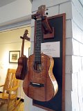 A curly koa tenor ukulele by Woodley White