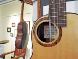 Detail of koa and spruce tenor ukulele by Doug Powdrell