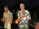 Howard Rhinehart of Kea'au wins an ukulele