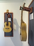 30 & 29 - Terry Davis' (L) zebra wood and Enleman spruce tenor ukulele and Jim Skibby's curly Oregon mrytle and black heart Oregon mrytle tenor ukulele.jpg