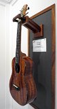 43 - Woodley White's curly koa tenor ukulele with hand-painted headstock by Louis Daniele