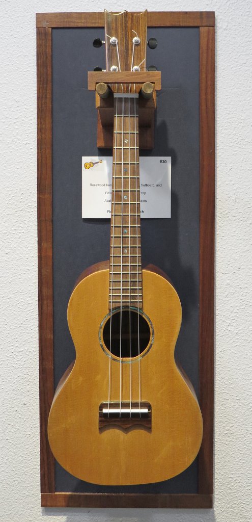 30 Gary Cassel's rosewood and Sitka spruce tenor ukulele