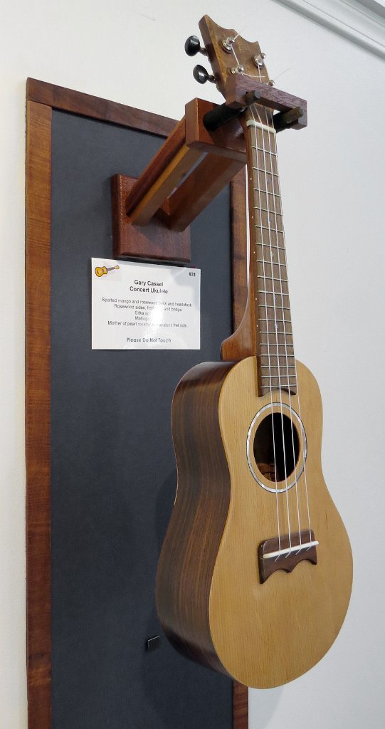 31 Gary Cassel's spalted mango, rosewood and Sitka spruce concert ukulele