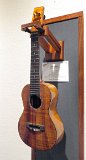 24 Anne Gleason's koa concert ukulele with hand cut O'o bird inlay