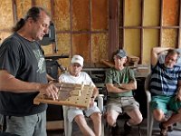 Bob Gleason shows members how to build a brace-carving jig