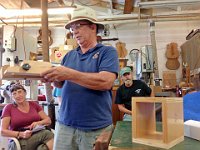 Dick Wagner with his workbench clamp - Version 2