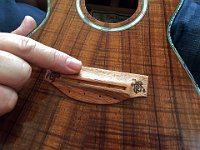 09 - Bridge detail on Tom Russell's new koa uke