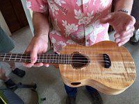 11 - Close up of Don Wakal's Kaua'i koa ukulele