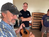 Tom Parse and his Monterey cypress ukulele